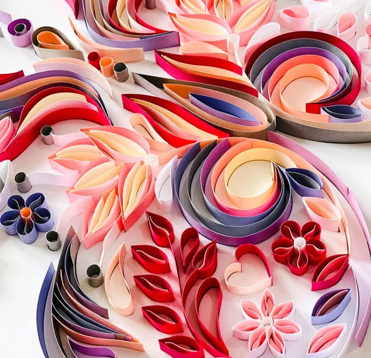 20 inch butterfly quilling illustration material pack with craft paper, glue, scissors, awl, and tweezers for handmade ornaments