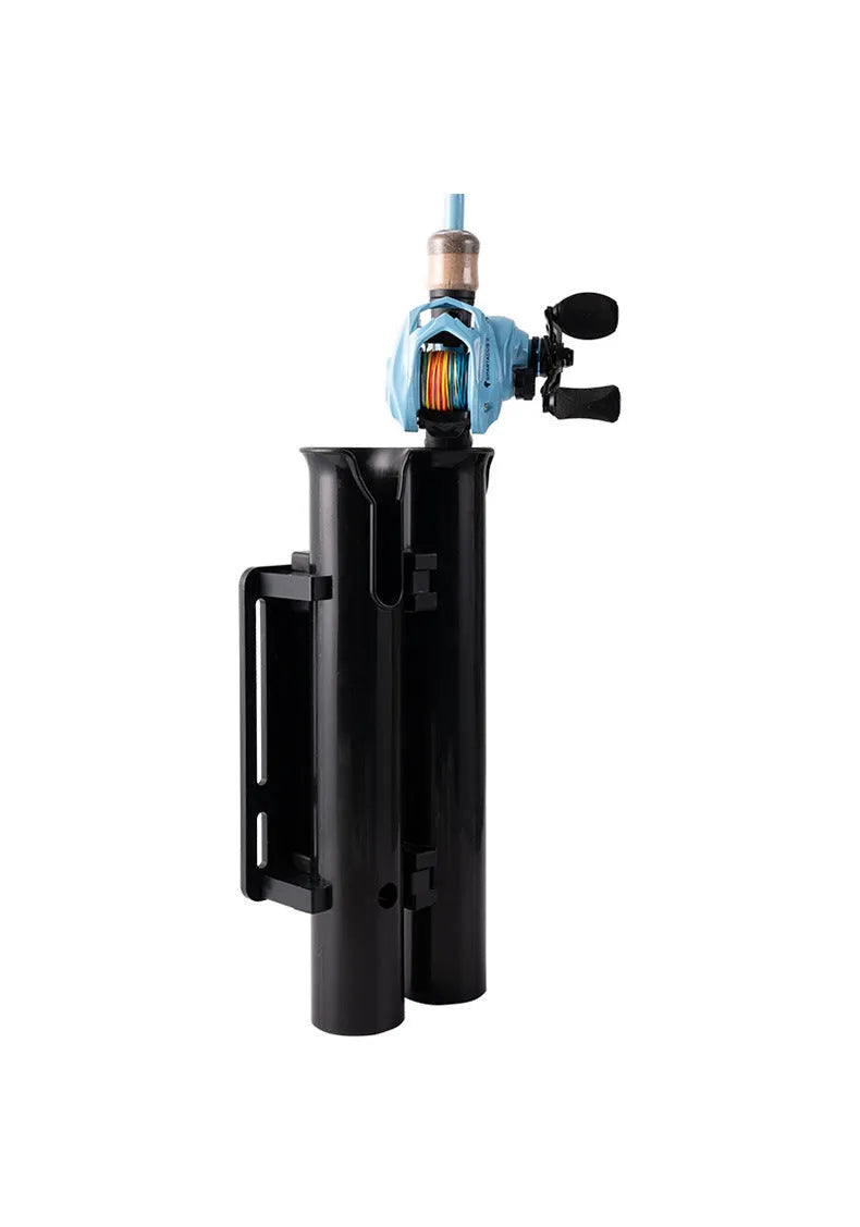 Carbon bicycle and motorcycle fishing rod rack with double-layer plastic rod frame