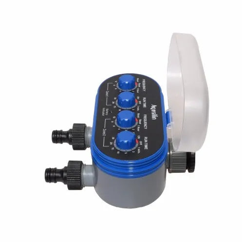 Intelligent irrigation automatic watering device dual timed controller for garden plants