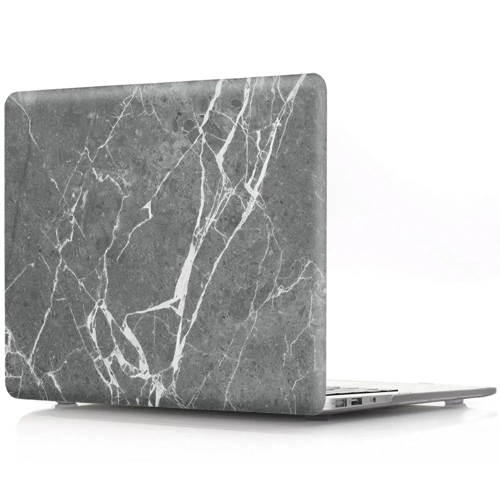 Plastic laptop case with marble pattern design for MacBook protection