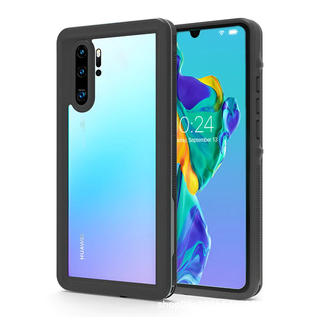 Huawei P30 phone case with wave pattern in black or blue