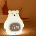 Big White Bear silicone night light with cartoon design and timer functions