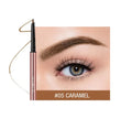 Eyebrow pencil with 0.7cm diameter, 15.5cm length, six colour options in colour box packaging.