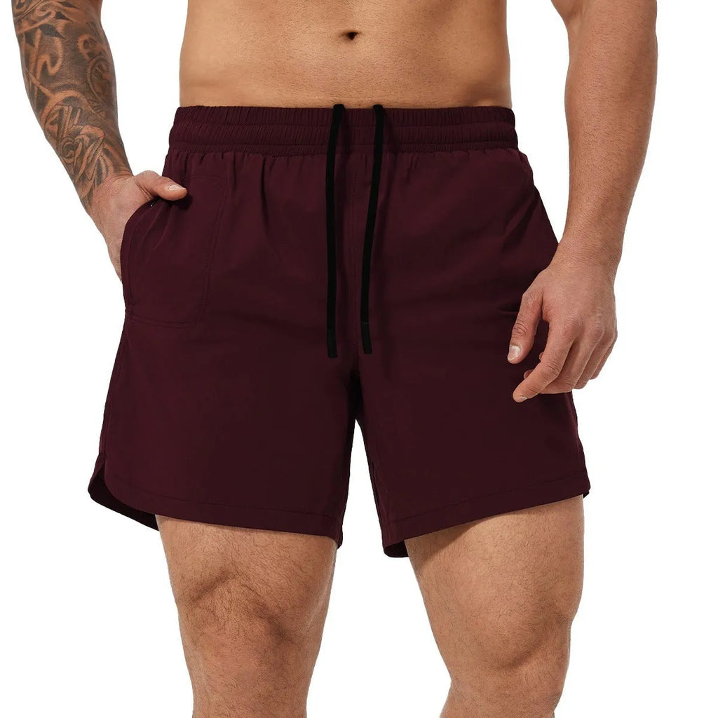Men's nylon athletic shorts for basketball tennis running in four colours