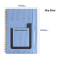Erasable coil notebook with stone paper, pen, and cleaning cloth in various cover colours