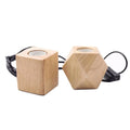 Retro wooden lamp holder measuring 75x80mm with hanging wire, available in square or diamond designs