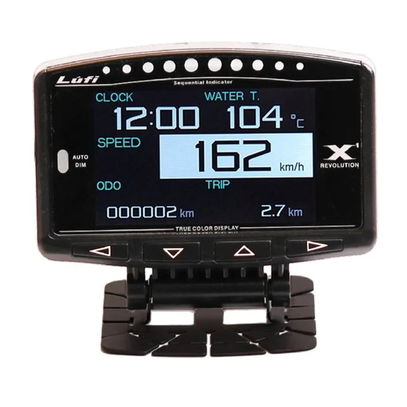 X1 Automotive OBD diagnostic instrument with 10mm metal housing and English interface display