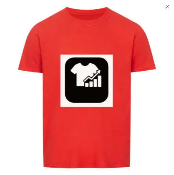 Red striped short sleeve T-shirt with Japanese retro style, sizes XS to 4XL