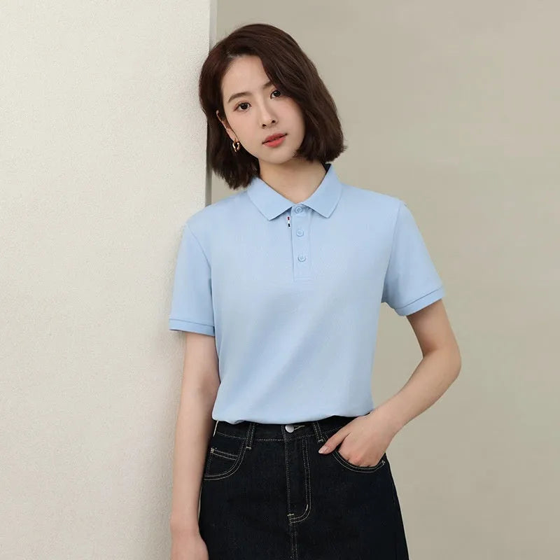 Solid colour catering work polo shirt in cotton blend fabric available in multiple colours and sizes