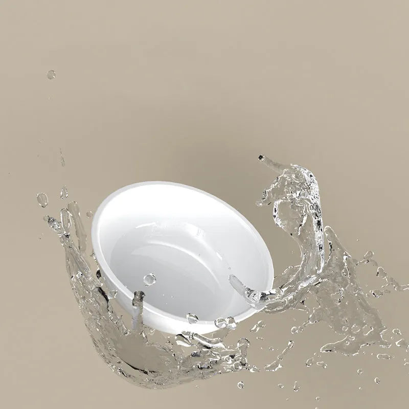 15 degree tilted cat bowl with stainless steel and PP construction in green colour