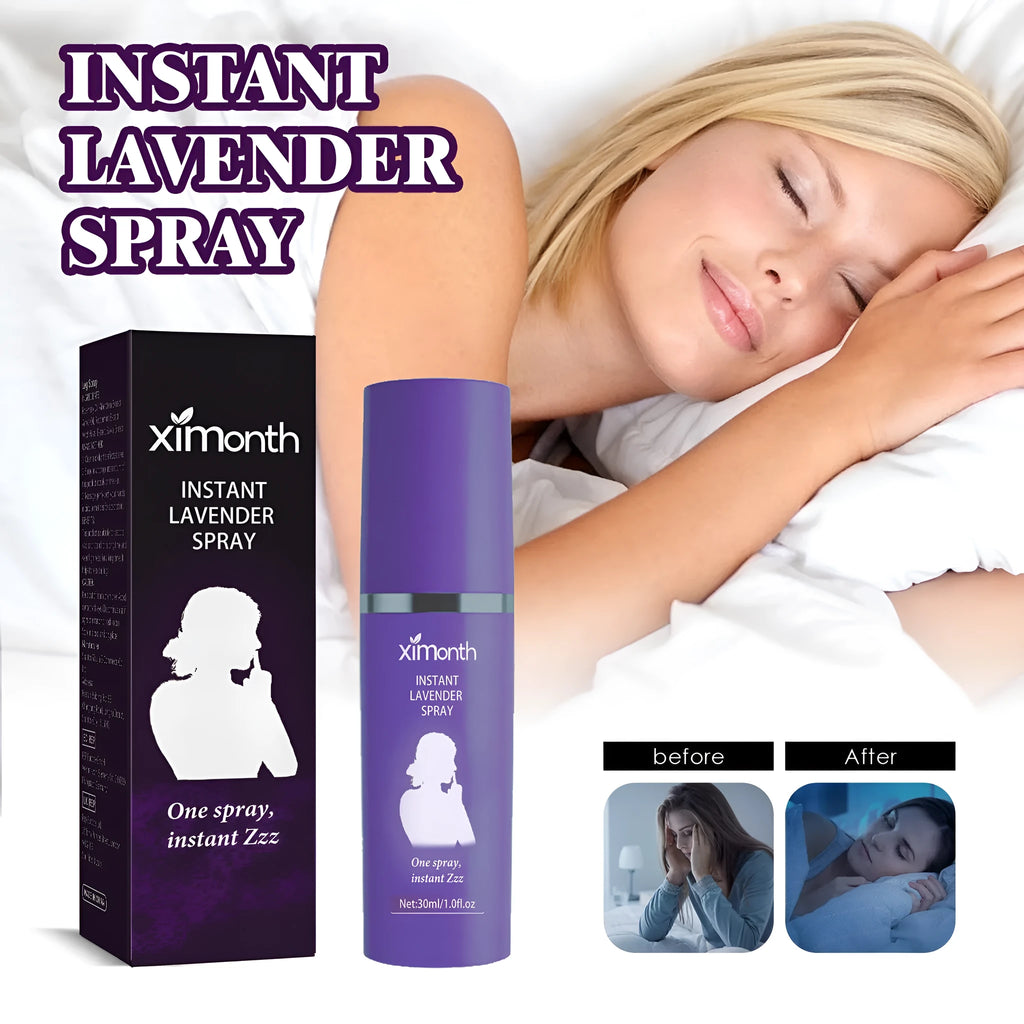 30ml bottle of lavender sleep spray for bedtime relaxation and body fatigue relief.