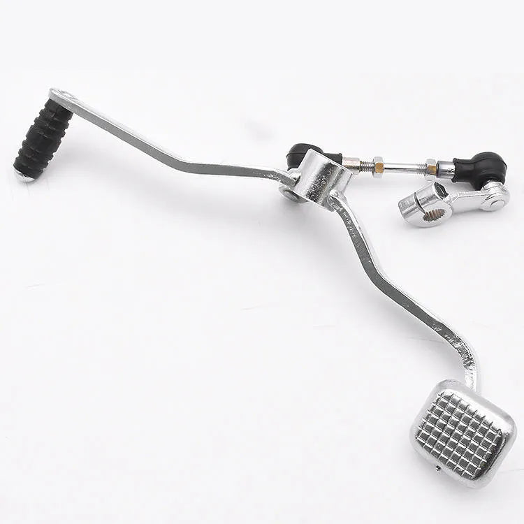 GS125 motorcycle gear lever showing 300mm length and adjustable teeth mechanism