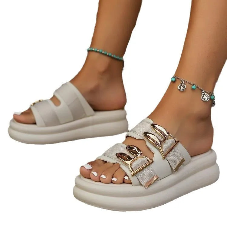 Women's suede slippers with thick rubber soles in apricot, black, and off-white colours, sizes 36-41