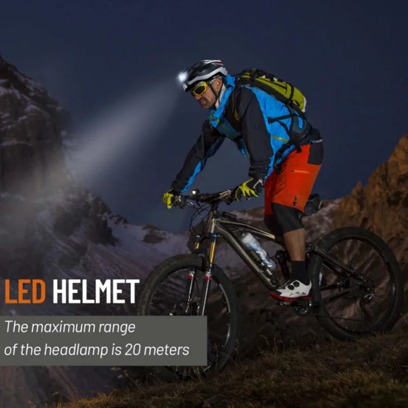 Black and grey smart cycling helmet with integrated warning lights and Bluetooth functionality