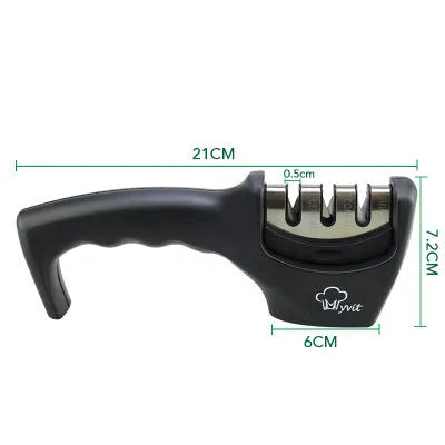 Kitchen knife sharpener with diamond tungsten steel stone and demolition design for cleaning