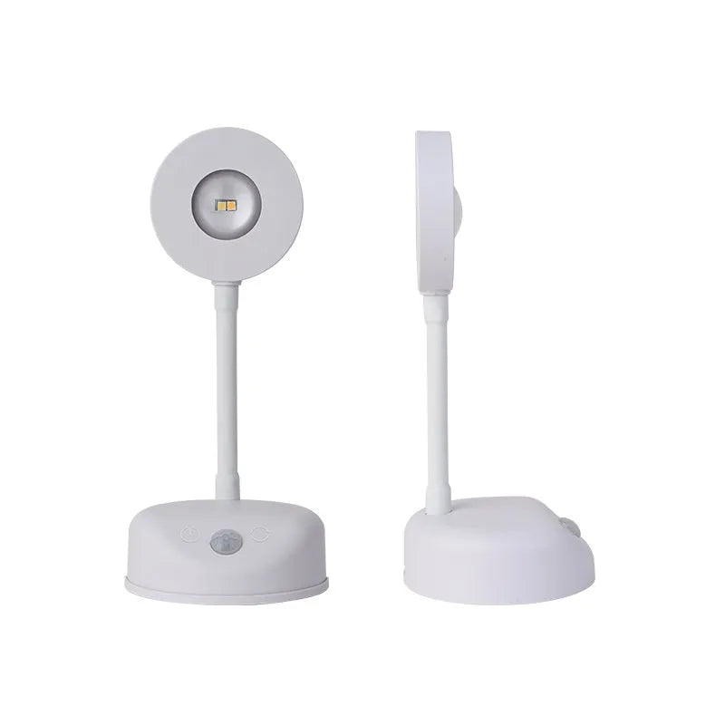 Geometric rechargeable wall lamp with remote control showing black and white colour options on modern interior wall