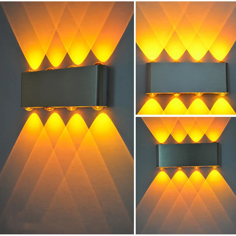 Modern LED corridor aisle lamp with aluminium shade measuring 180mm length