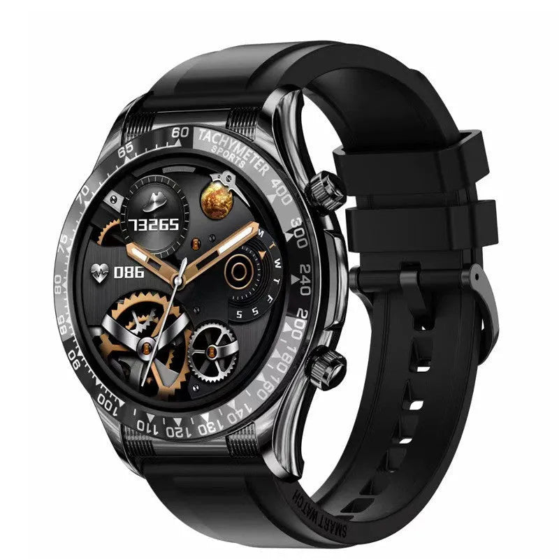 Men's business smart watch with Bluetooth calling and health monitoring functions on wrist