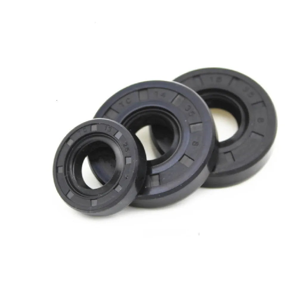 Motorcycle engine oil seal kit with 45-68mm diameter seals in seven size configurations for AG100 models