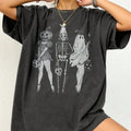 Summer loose short sleeves cotton T-shirt in black, green, grey, or orange with round neck, sizes S to 2XL