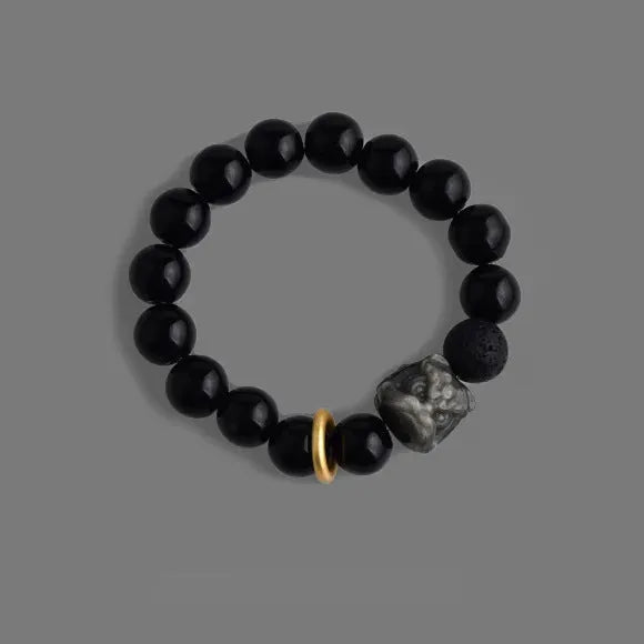 Close-up of a S519 colour resin adjustable bracelet on a wrist.