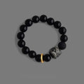Close-up of a S519 colour resin adjustable bracelet on a wrist.