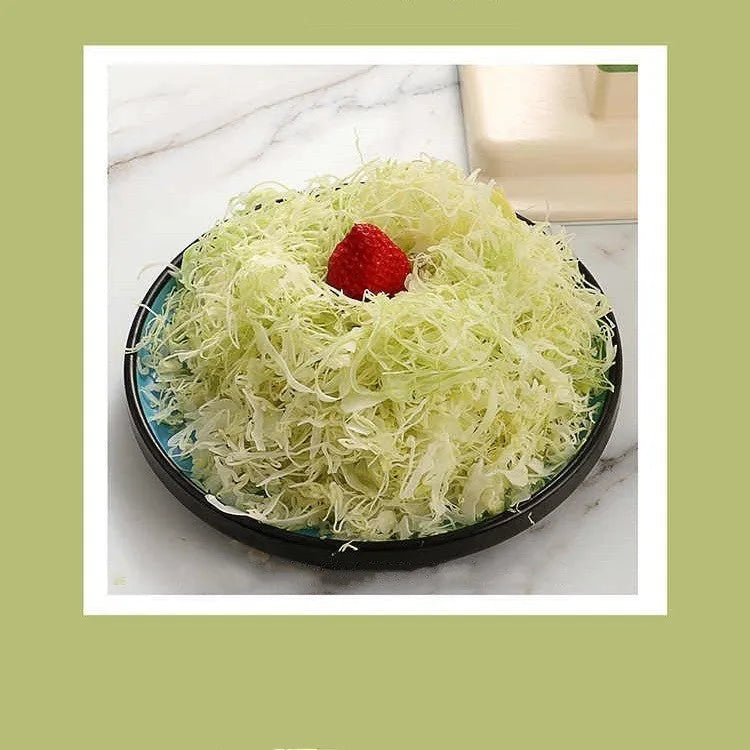 Beige multifunctional slicer chopper with stainless steel blades for vegetable preparation