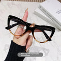 Women's large frame cat's eye high presbyopic glasses with dragon and phoenix decorations in various colours