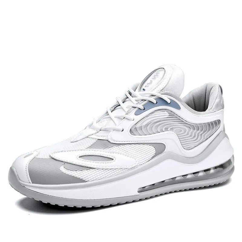 Men's casual shoes with air cushion height increasing sole in Space Black colour option