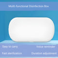 White ABS plastic wireless UV steriliser and charger box for mobile phones and personal items