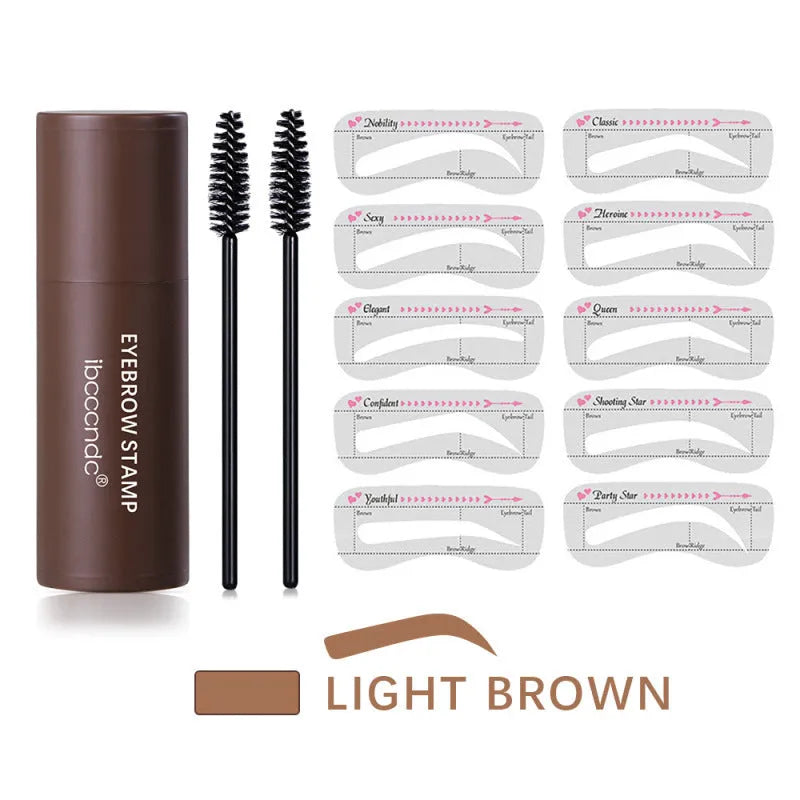 Hairline trimming powder and eyebrow powder in light, natural and dark brown shades, one unit per pack