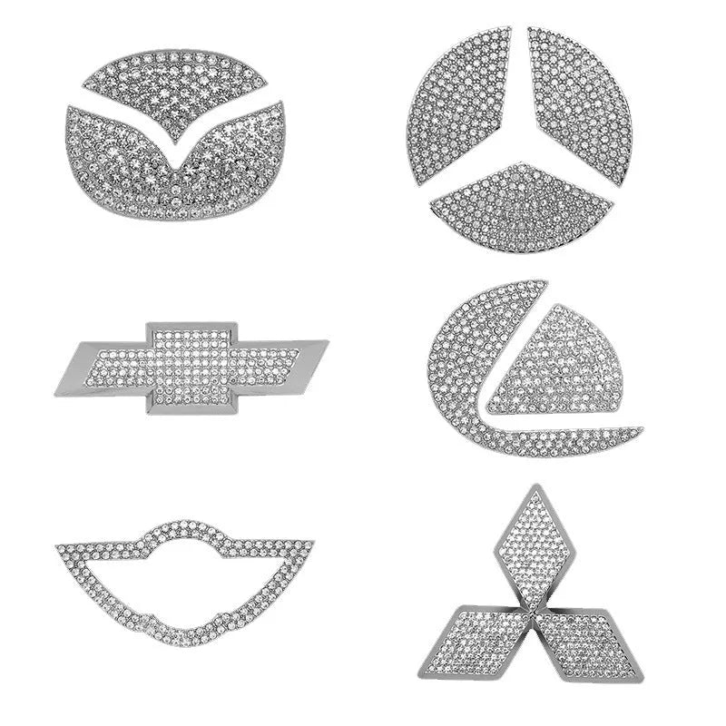 Zinc alloy diamond decorative sticker for Toyota car steering wheel