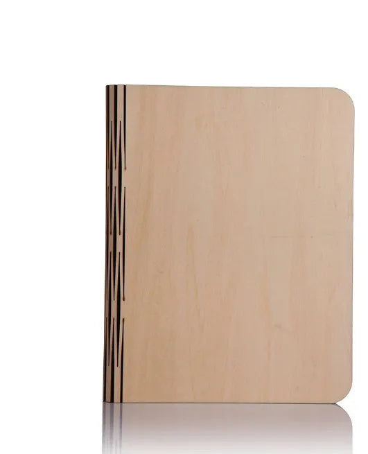 Solid wood book light in three sizes with USB cable for power