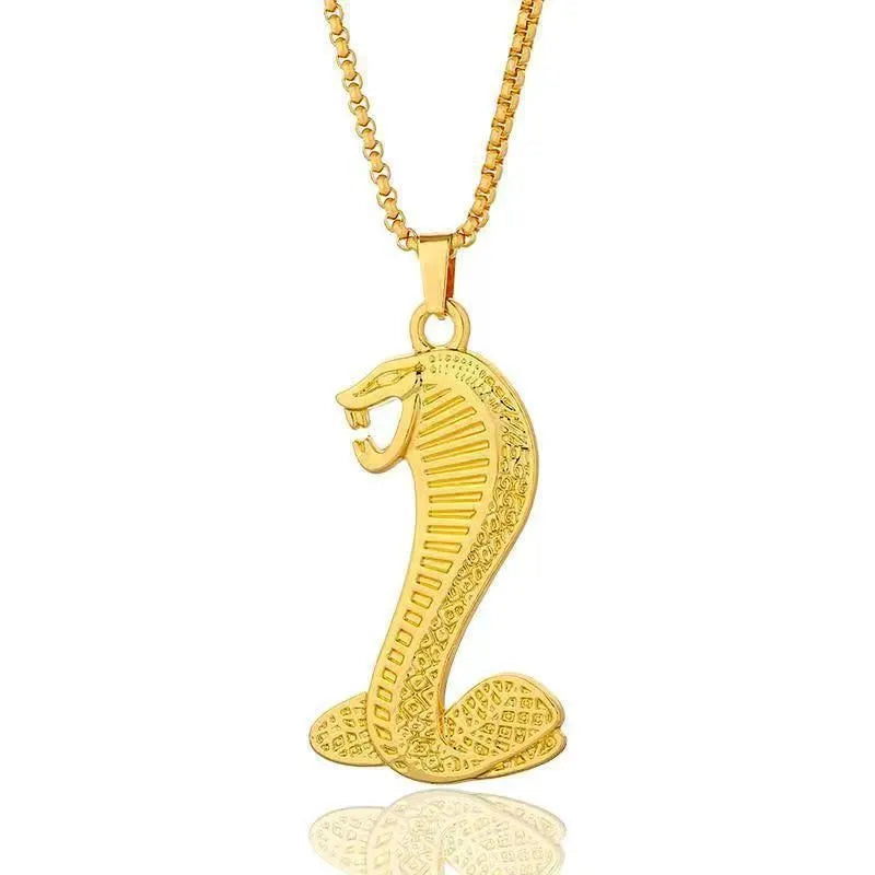 Geometric alloy pendant necklace with zircon stones in gold tone finish, showing personality style design