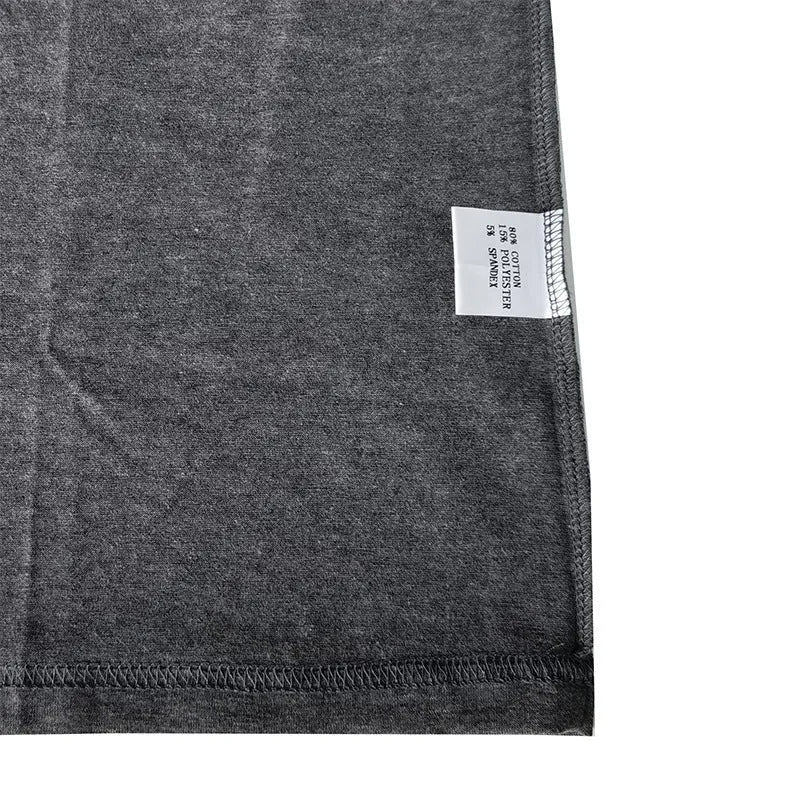 Men's long sleeved blue Henry collar pullover shirt laid flat, showing cotton blend fabric texture.