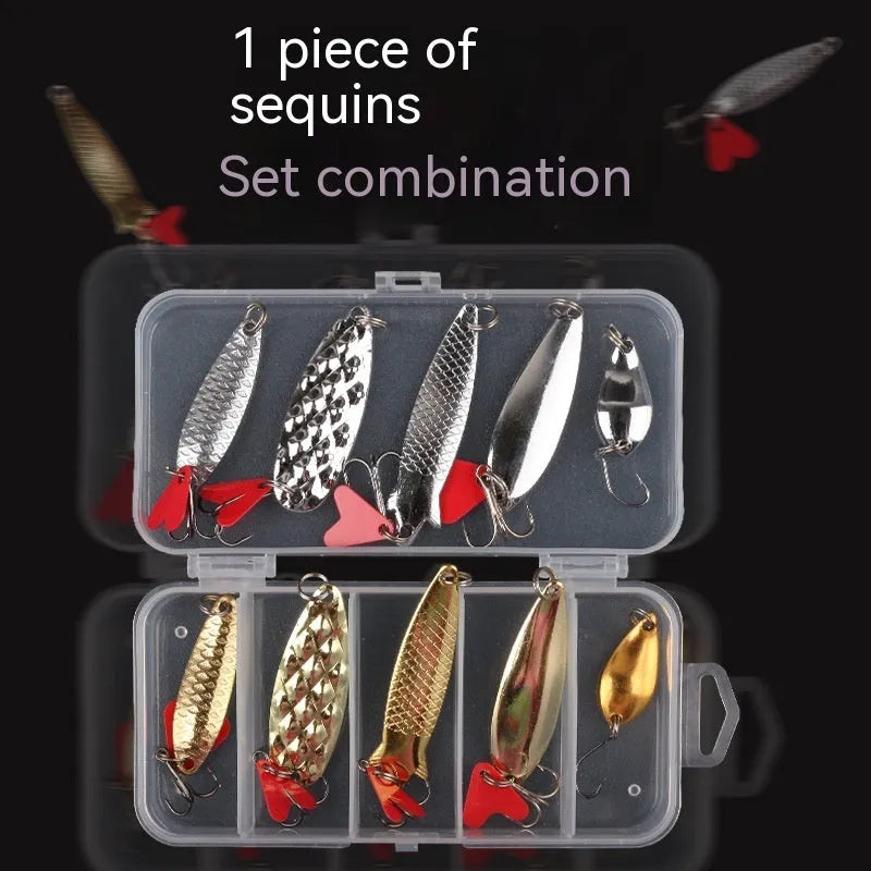 Lure Pineapple Sequin Box Iron False Bait with metal sequins for fishing lure attachments