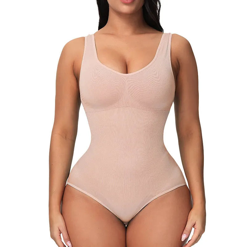 Seamless nylon bodysuit with waist support and hip lift functions in multiple colours