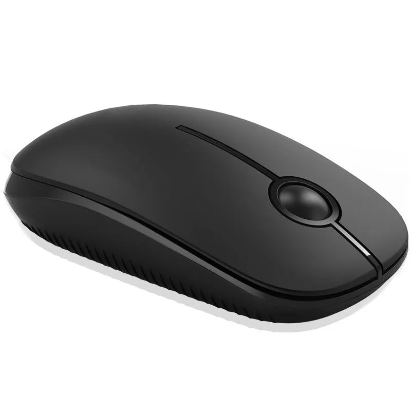 Black 2.4G wireless mouse, 120x66x36mm, compatible with Windows, Mac, Chrome OS and Linux