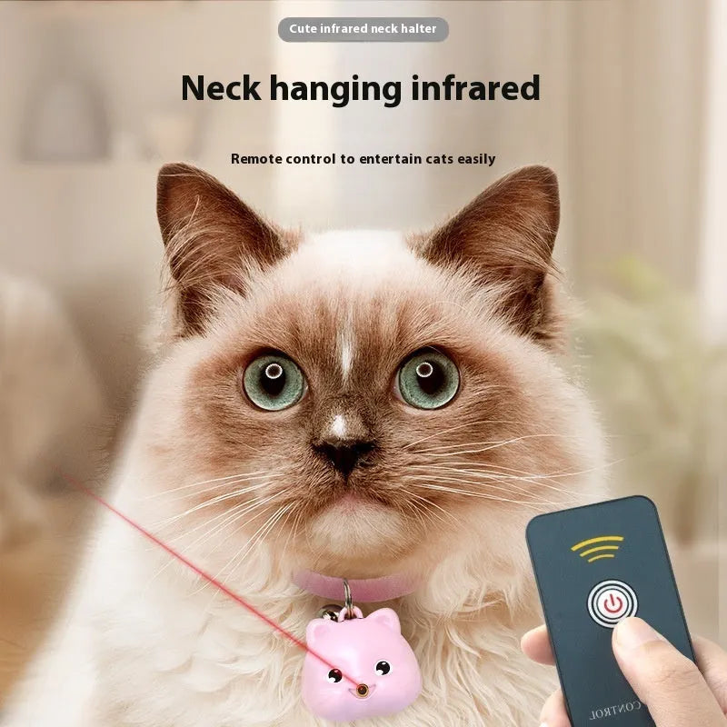 Rechargeable remote control cat collar with infrared halter coil and adjustable strap