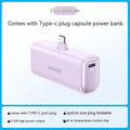 Capsule Power Bank A1653 in black, showing compact size and foldable Type-C head