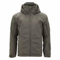 Thick cotton jacket shown in camouflage and plain colours, available in medium and long lengths.