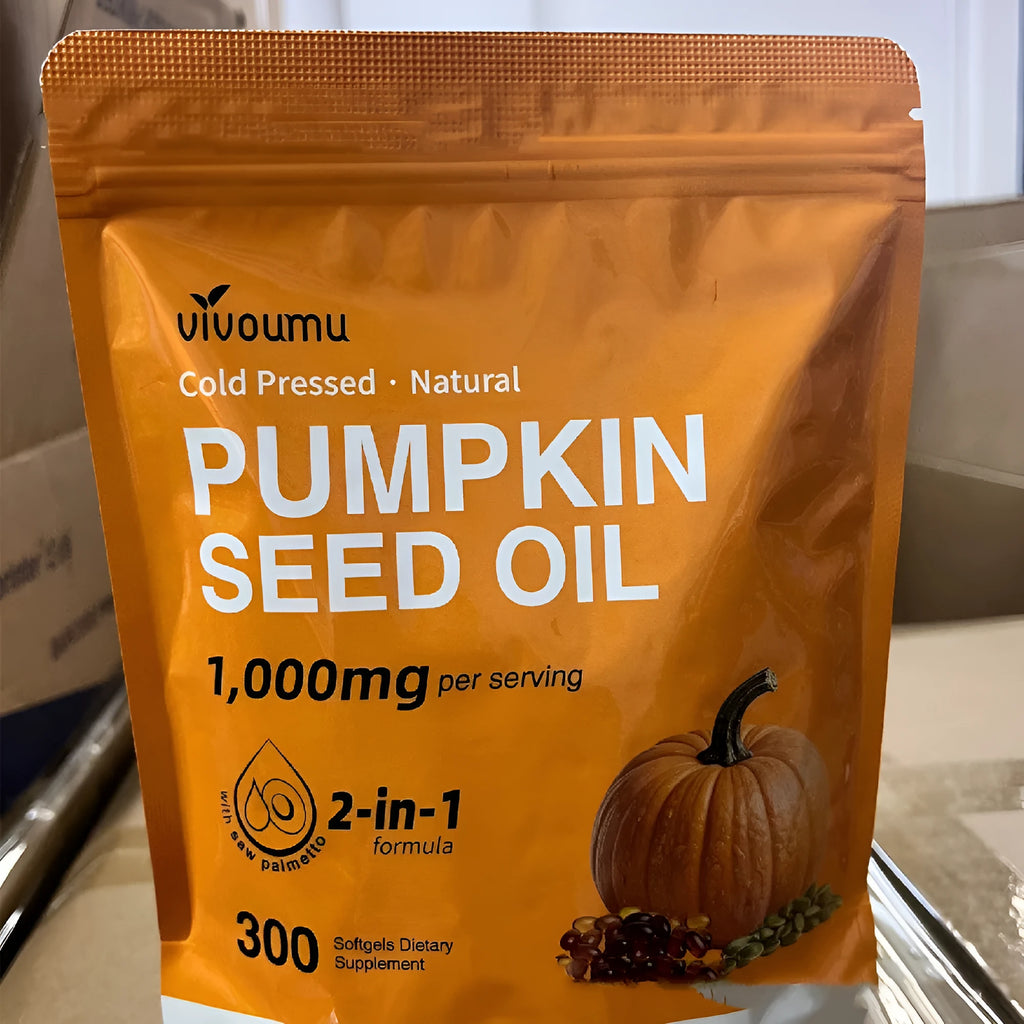 Single yellow pumpkin seeds soft capsule dietary supplement for adults