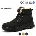 Leather and rubber labour protection shoes with anti-smashing design in JK682 colour options