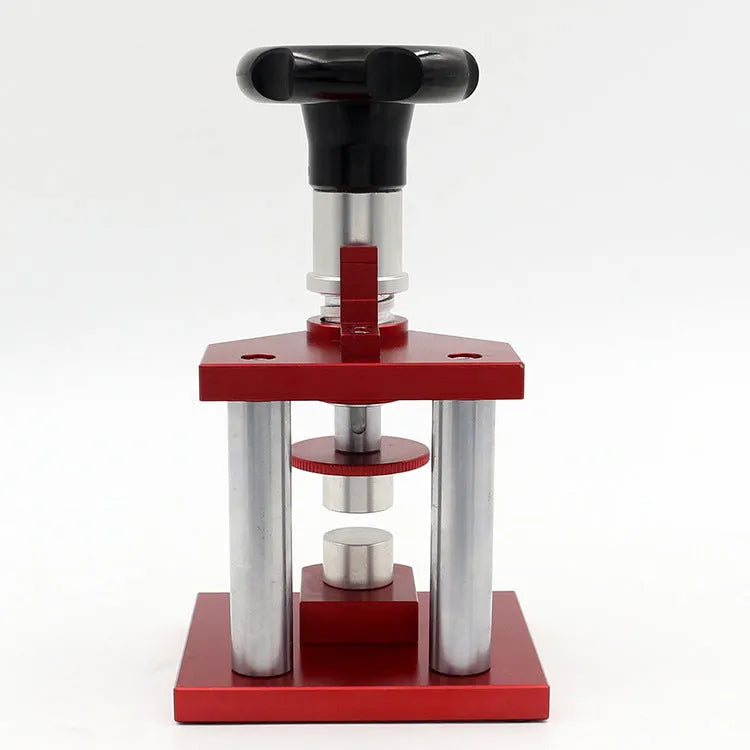 Watch repair spiral cap presser tool with 20 plastic moulds for watch back cover installation