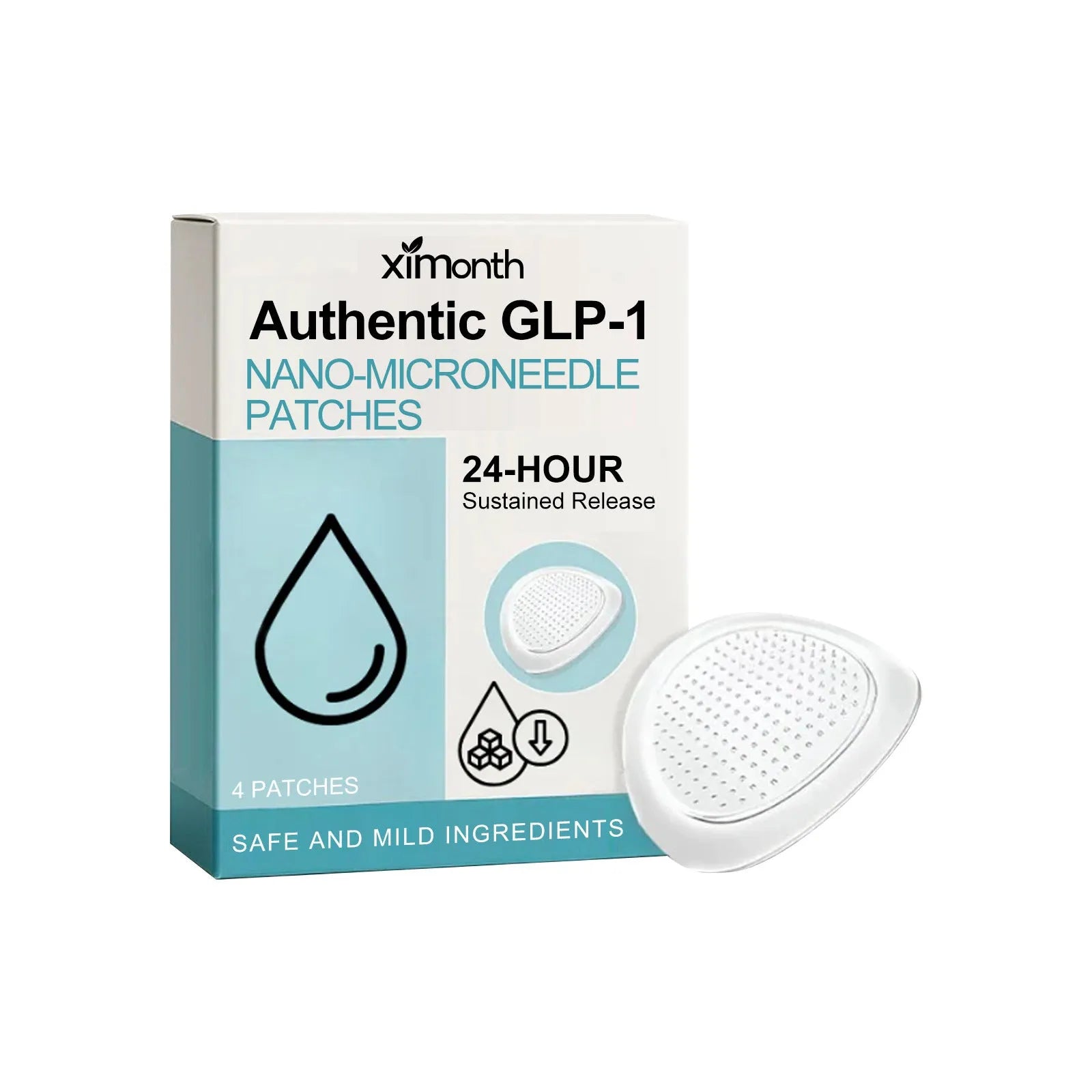 Pack of four slimming microneedle adhesive patches for body skin firming