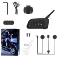 800m Motorcycle Helmet Bluetooth Intercom V6 Pro with headphone and mounting accessories