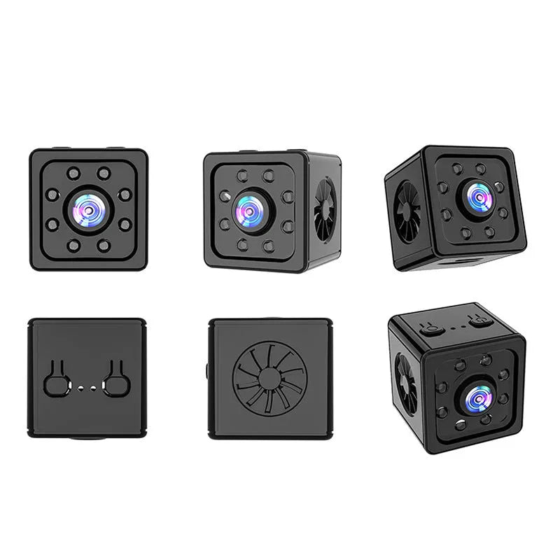 Black Remote Network Intelligent Sports HD K13 Camera with dimensions 26x26x26cm, showing ABS body, bracket, and data cable