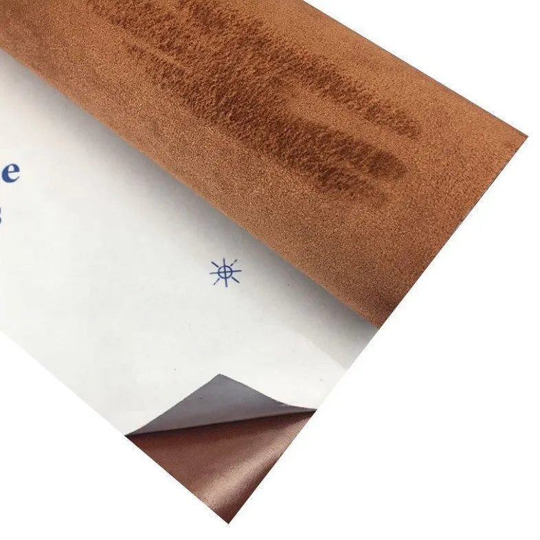 Self-adhesive elastic suede sheets in multiple colours for car interior and furniture decoration applications