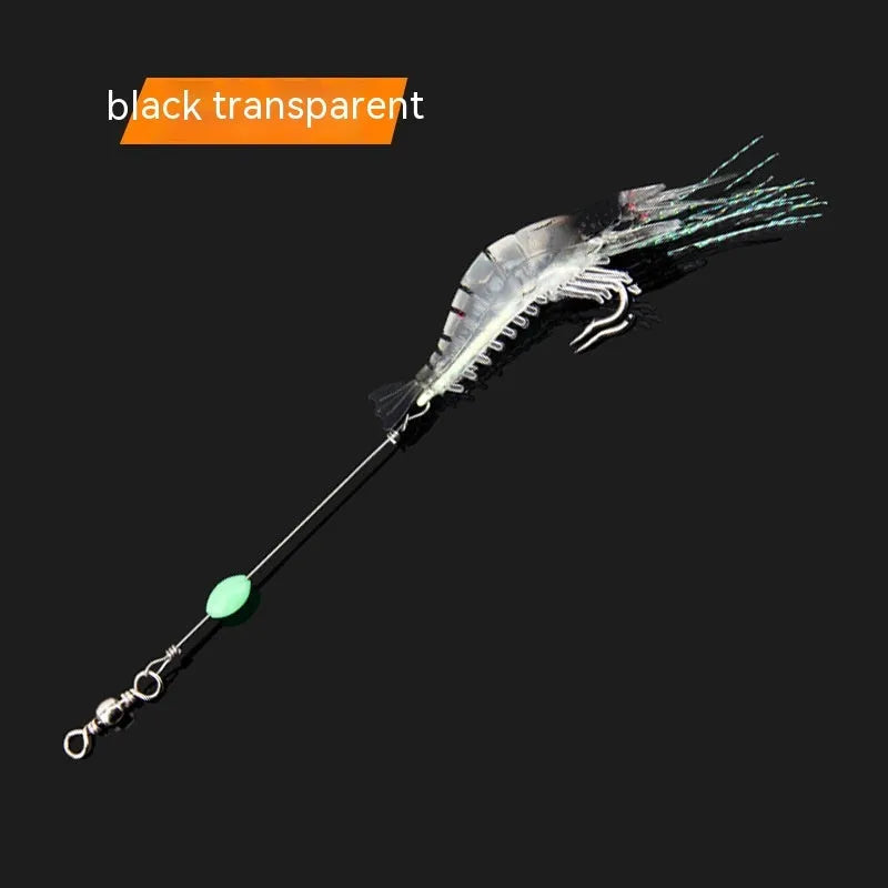 Luer soft fishing lure with pre-attached hook in selected colour from six available patterns