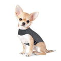 Heather Grey dog anxiety jacket warm vest with brocade cotton ponte-de-roma material, size options from XXS to XXL
